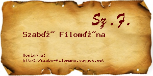 Szabó Filoména névjegykártya